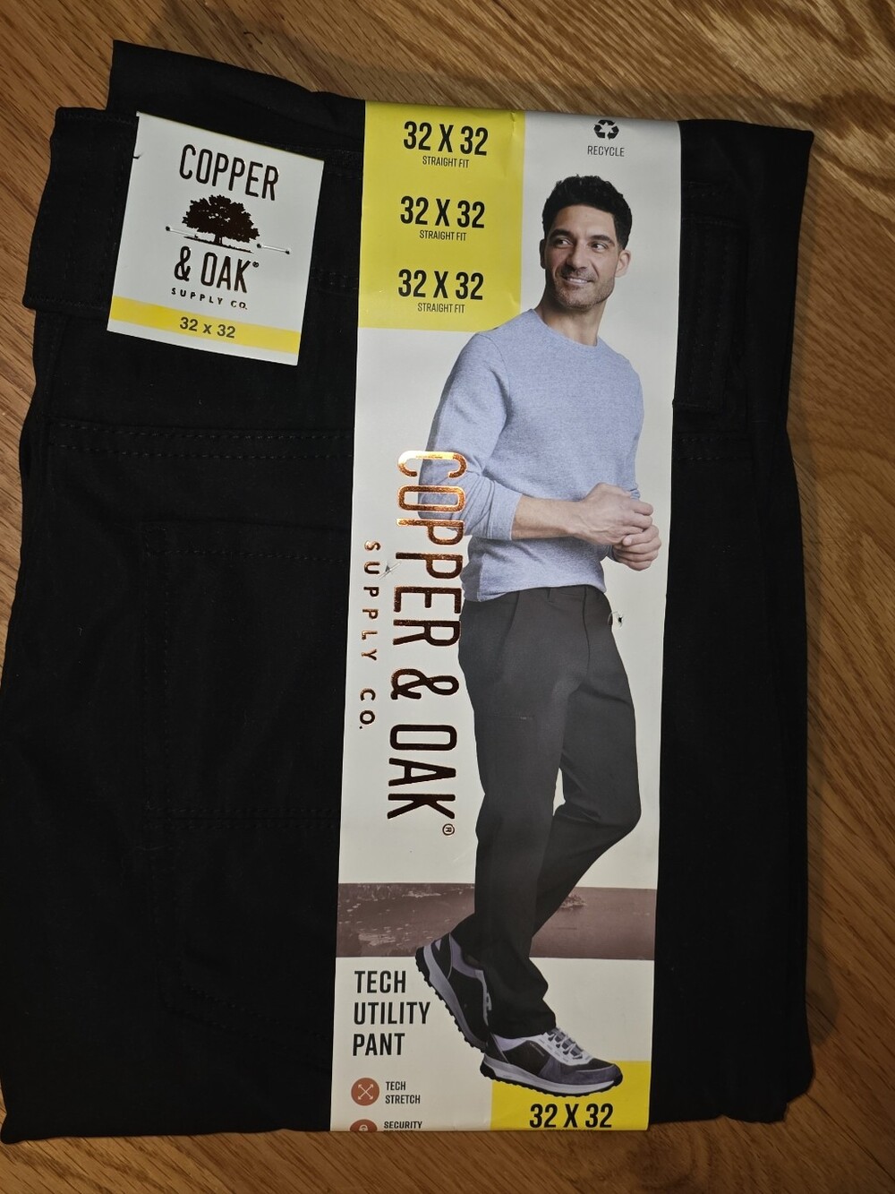 Copper and Oak Supply Men's Co. Tech Utility Pants Black NWT 32 X32